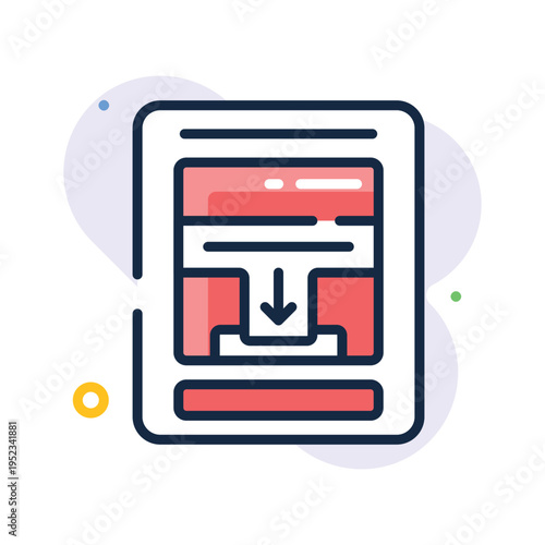 Premium outline icon representing fire alarm emergency warning system