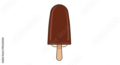 Delicious Chocolate Covered Ice Cream Bar on Stick.