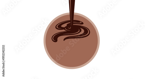 Delicious Chocolate Syrup Drizzled Over Creamy Chocolate Truffle.