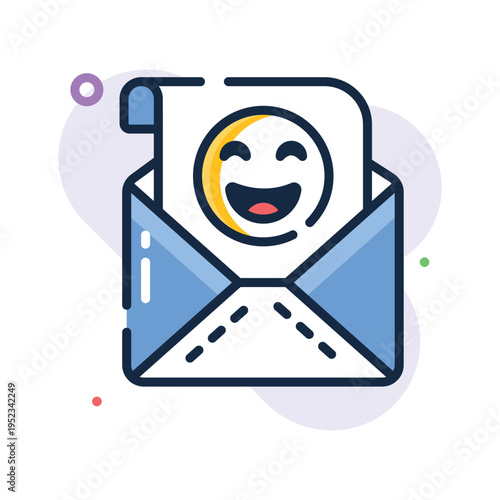 Check out this outline icon representing april fools prank mail