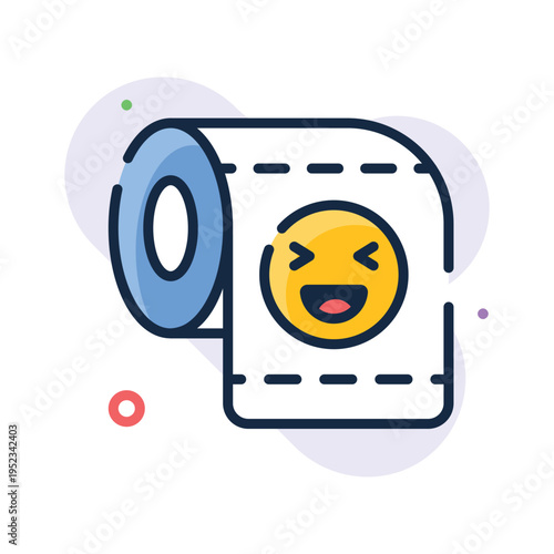 Trendy outline icon of tissue roll used for prank joke