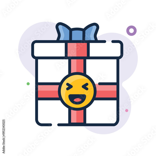 A captivating outline icon representing gift box surprise present