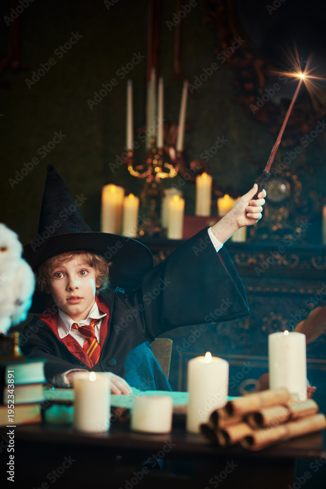 Fototapeta premium Spell Casting Boy