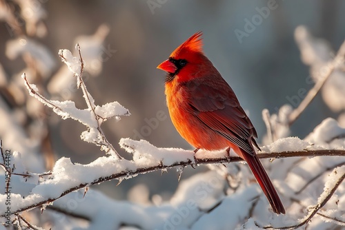 cardinal on a branch