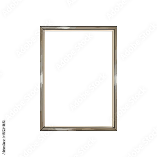 Rectangular, wooden, vintage-style frame with a slightly distressed texture