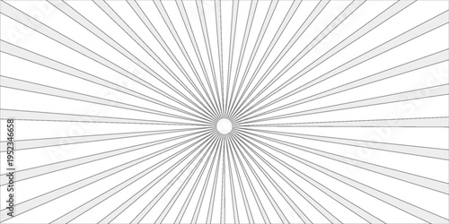 Grey and white sunburst rays background