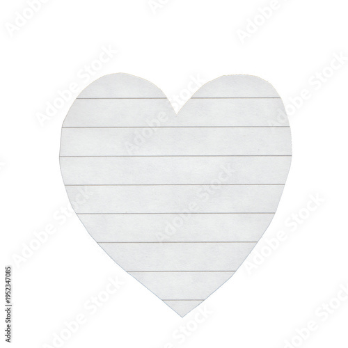 Heart Shaped Cutout from Lined Notebook Paper