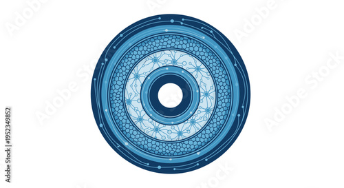 Abstract Circular Network Technology Illustration