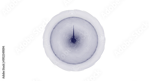 Abstract Circular Pattern with Concentric Lines and Central Void