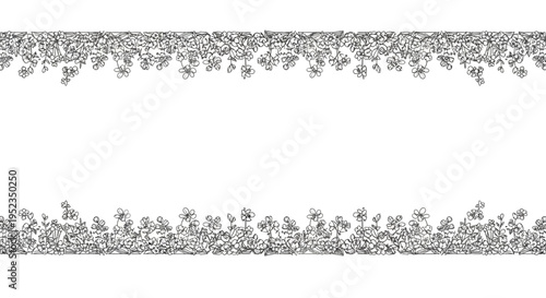 Gray metallic confetti strip border.