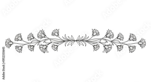 Intricate floral vine design element.