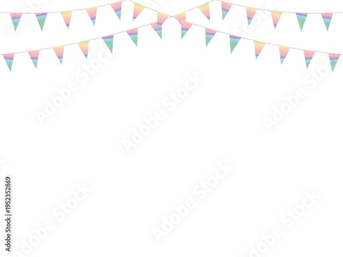 ガーランド三角ひも、曲線、20虹淡F5