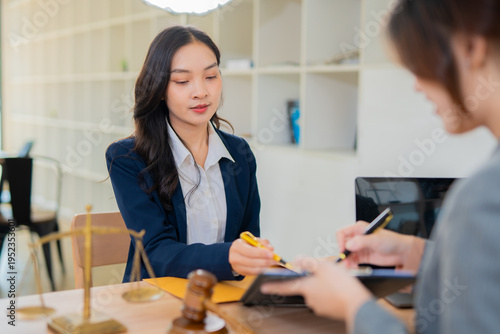 Business and lawyers discussing contract papers  Consultation and legal concepts, lawyers,