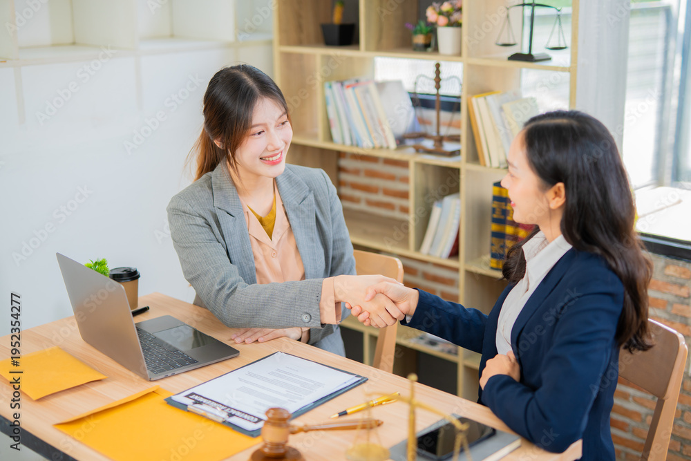 Fototapeta premium Business and lawyers discussing contract papers Consultation and legal concepts, lawyers,
