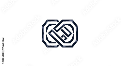 Abstract Geometric Knot Design with Octagonal Frame
