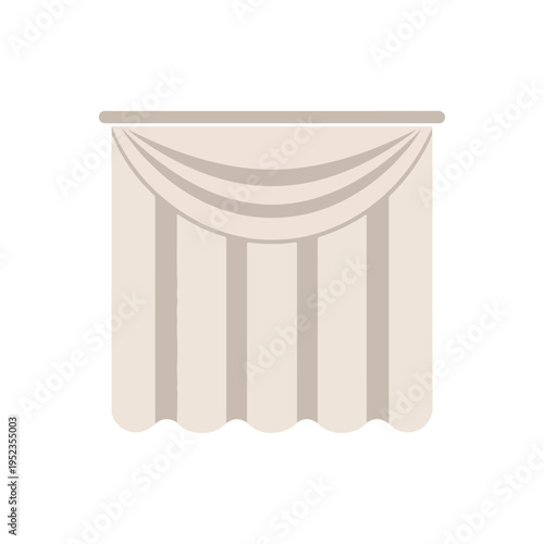 Classic Beige Swag Curtain Icon