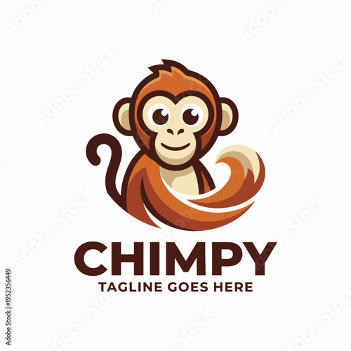 This vibrant illustration features a playful monkey character, designed in a modern style, ideal for capturing the attention of viewers looking for fun and creativity.