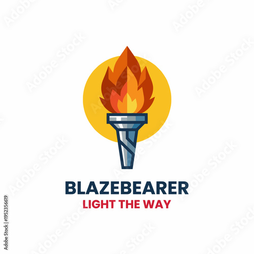 The image depicts a vibrant torch, representing light and guidance, perfect for themes focused on hope, aspiration, education, leadership, or any inspiring and illuminating project.