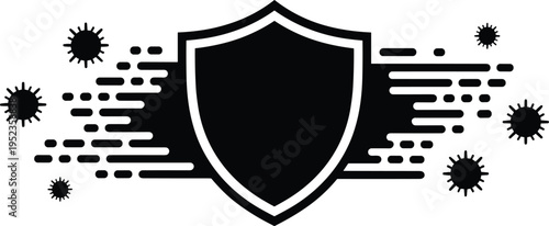 Shield protecting against floating virus particles