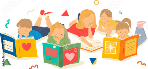 Kids Reading Together