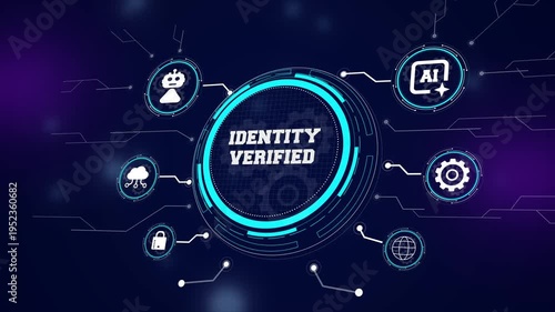Secure identity verification protocol confirming authorized user access and high level biometric security clearance for professional and secure environments