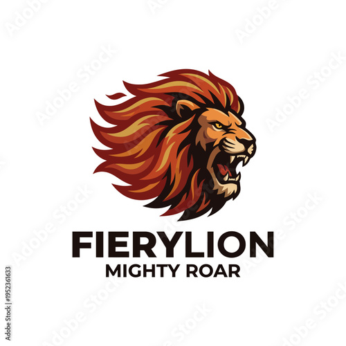 This logo features a roaring lion, representing strength and courage, designed with vibrant colors and fierce expressions, embodying the essence of power and leadership.