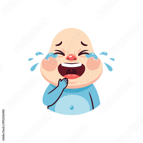 Baby Laughing Hysterically with Tears of Joy Emoji