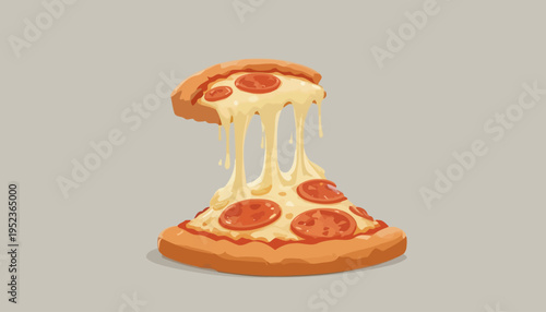 pizza slice isolated on white