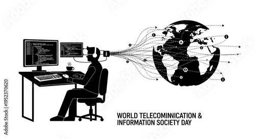 Man working on computer technology.