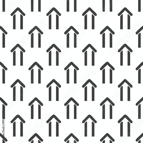 Seamless pattern of upward pointing arrows with house-like tops