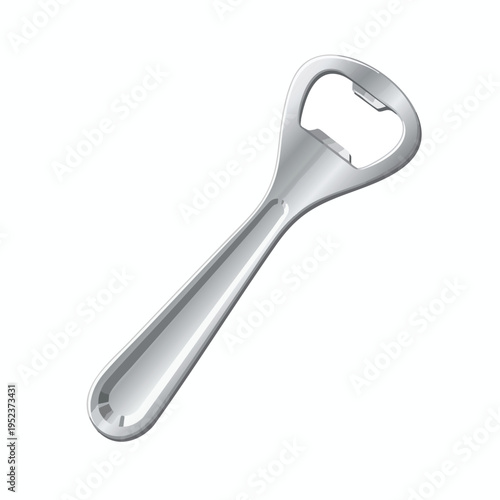Sleek, metallic bottle opener with a long, ergonomic handle