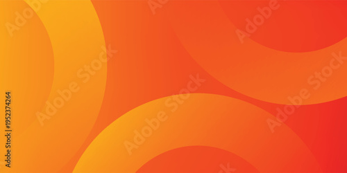 Abstract background with vibrant orange fluid circular overlapping layers