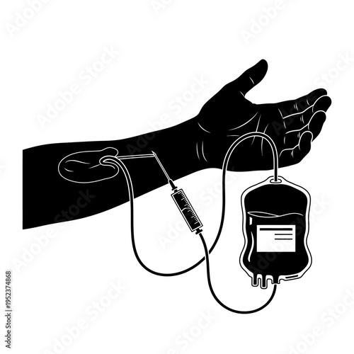 Blood Donation Medical IV Equipment.