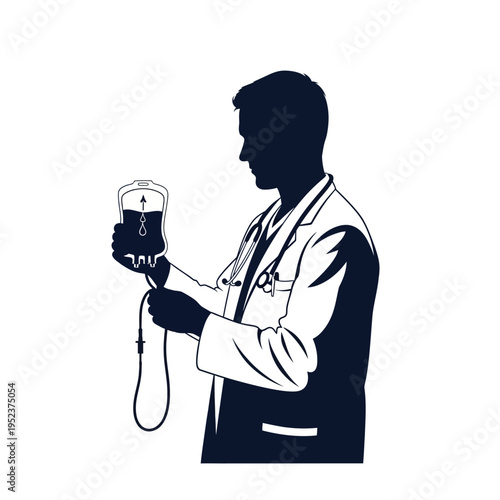 Doctor holding medical equipment device.