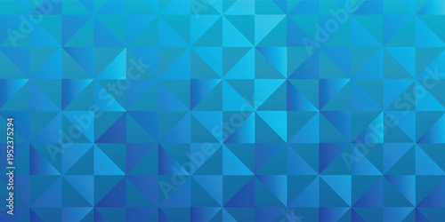 Abstract background with vibrant cyan and azure blue geometric triangle mosaic pattern eps10
