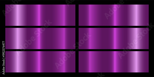 Gradients collection purple violet mauve plum large set of metallic palette templates.