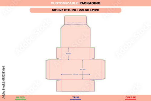 Courier box zipper dieline for shipping secure editable carton packaging template customizable folding mockup design layout professional premium branding accurate die line pack