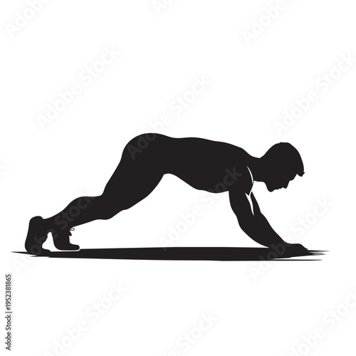 silhouette of a man exercising