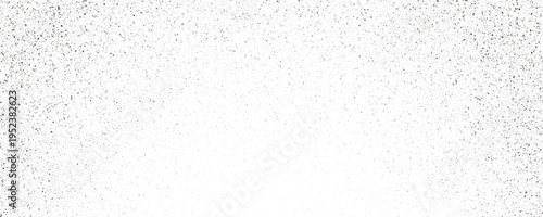 Gritty and noise background. Overlay gradient template with grainy texture and abstract dotwork. Monochrome spray effect with stipple, glitter, and dust particles. Eggshell texture