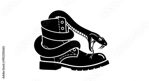 Isolated pair of leather ice skate boots and white fashion footwear illustration for winter sports