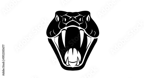 A scary hand-drawn vector illustration of a human skull with evil teeth isolated on white, featuring a black cartoon horror mask design for a skeleton monster tattoo