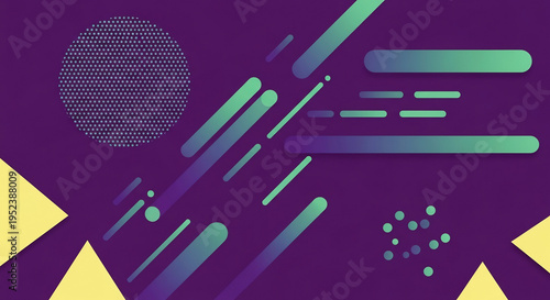 紫背景と幾何学模様