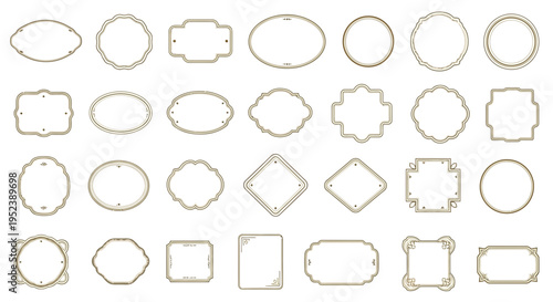 Collection of Decorative Vintage Frames and Borders - Elegant Ornate Design Elements