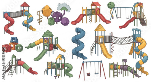 Collection of six illustrated fantasy treasure maps. Each map depicts unique landscapes islands, mountains, forests, and an 'X' marking hidden riches and adventure