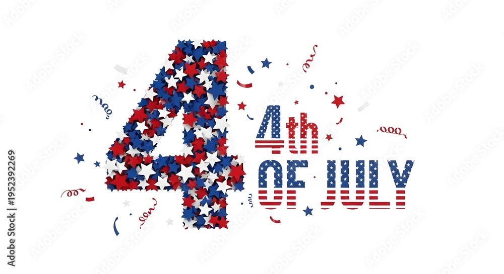 Obraz premium A pixelated american flag design with the words '4th of july'
