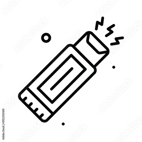 Well crafted line icon showing fake gum prank gadget