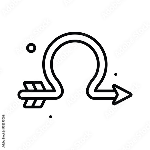 Easy to edit line icon of arrow headband prank accessory