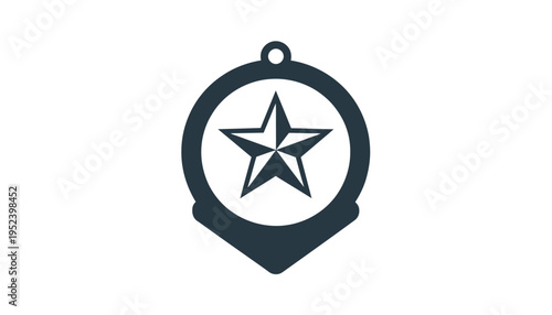 Minimalist Star Badge Icon Representing Achievement, Excellence, and Quality Recognition for Awards, Success, and Rewards Programs Symbol