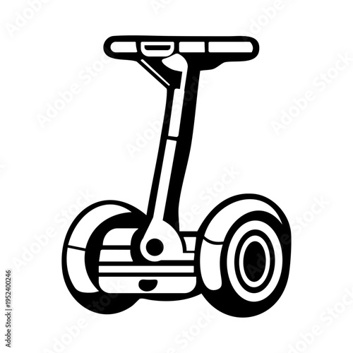 Electric scooter line icon in minimal style. Clean transport illustration isolated on white background for UI, apps and digital design.
