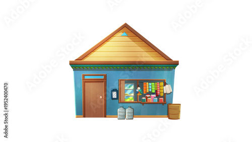 vector illustration of a shop